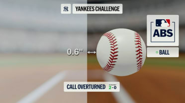 Strike 1 is overturned to a ball after ABS challenge