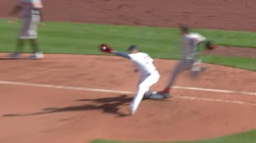 Ryan Mountcastle safe at first after review