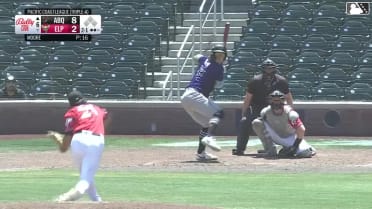 Zac Veen homers (20) on a fly ball to center field.
