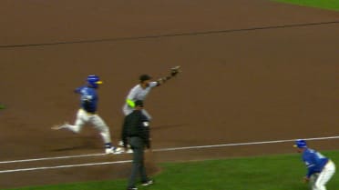 Trevor Larnach's RBI single after review