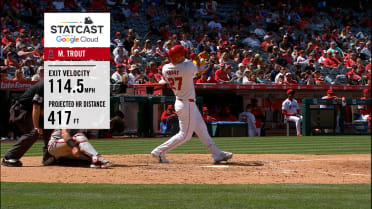 Mike Trout hammers 417-foot home run