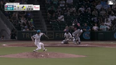 Luke Adams homers (11) on a fly ball to left center field. Tyler Black scores.