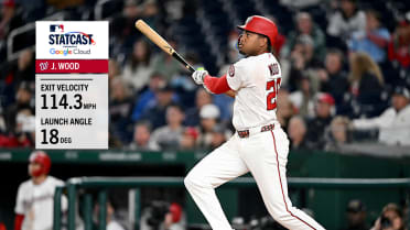 James Wood drills a home run 114.3 mph