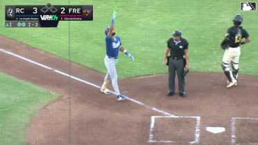 Emil Morales's first Single-A Rancho Cucamonga homer