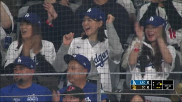 Shohei Ohtani's wife enjoys his first game as Dodger