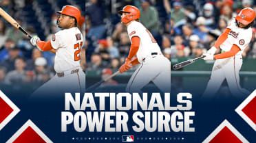 Nationals hit three home runs, rally in the 8th