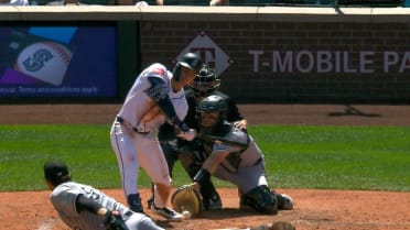 Cole Young hit by the pitch after a review