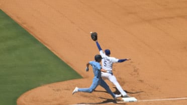 Dodgers turn a double play after review
