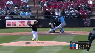 Ty Southisene singles on a ground ball to center fielder Braylon Payne. Christian Olivo scores. Kane Kepley to 2nd.