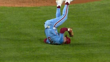 Bryce Harper's somersault after catch