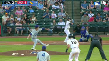 Carson Roccaforte singles on a line drive to center fielder Kole Myers. Connor Scott scores. Canyon Brown to 3rd.