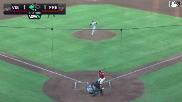 Cristian Arguelles singles on a ground ball to center fielder Brayden Dowd. Juan Martinez scores.