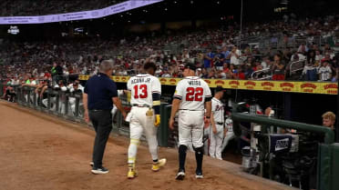 Ronald Acuña Jr. leaves the game due to injury