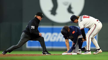 Josh Naylor out at second after challenge