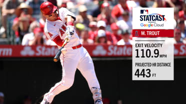 Mike Trout hammers 443-foot home run