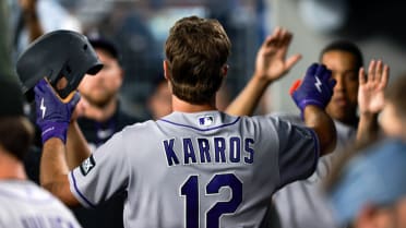 Kyle Karros scores on a fielder's choice
