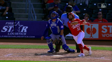 Garrett Hampson pega jonrón solitario