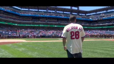 Steven Fletcher throws out first pitch in Philly