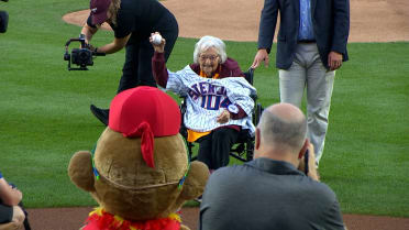Sister Jean tosses first pitch