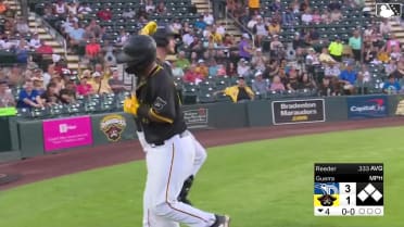 Adonys Guzman's first professional home run