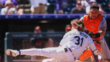 Orioles nab Jake McCarthy at the plate after review