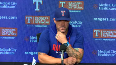 Skip Schumaker discusses the Rangers' 4-2 win