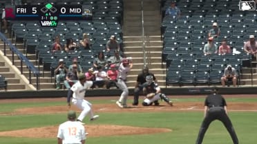 Dylan Dreiling singles on a sharp line drive to left fielder Clark Elliott. Orlando Martinez scores.