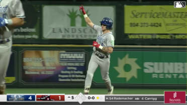 Cole Carrigg clubs his fourth grand slam of the year