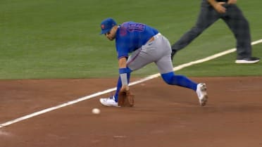 Ernie Clement out at first after review