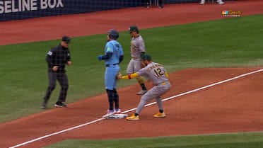George Springer out at 3rd after review