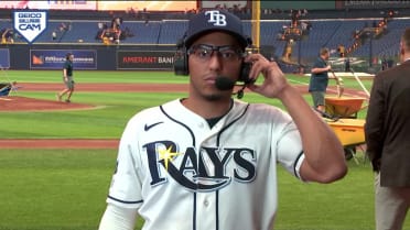 Richie Palacios reacts to his clutch hit