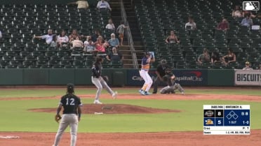 Xavier Isaac homers (14) on a fly ball to right center field.
