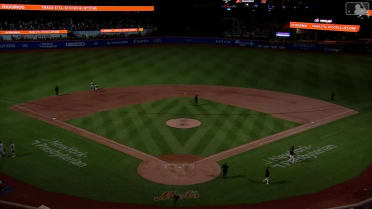 Brazobán crosses foul line, pitches to first batter in 9th