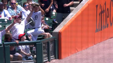 Tigers' ball boy makes terrific snag