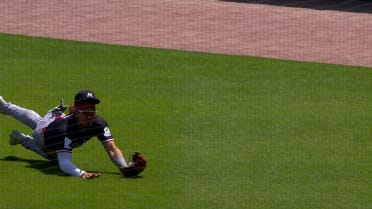 Austin Martin's impressive diving catch