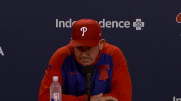 Rob Thomson talks Bryce Harper's struggles, 3-2 loss