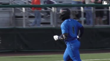 Michael Arroyo slugs his first home run of the year
