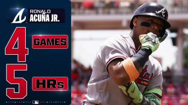 Ronald Acuña Jr.'s five homers in last four games