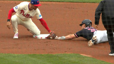  J.T. Realmuto nabs Travis Bazzana after review
