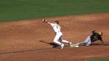 Jackson Chourio is safe at second after review