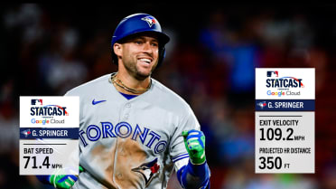 George Springer's 300th career homer goes 438 feet!
