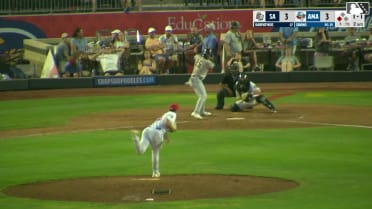 Braedon Karpathios singles on a ground ball to left fielder Angel Ortiz. Tirso Ornelas scores.