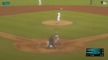 Joe Lampe lines a triple in the Arizona Fall League