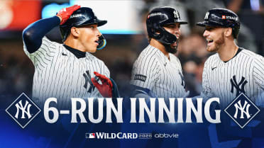 The Yankees post a six-run inning in the 6th