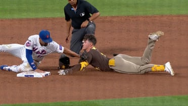 A.J. Ewing throws out Jase Bowen at second base 