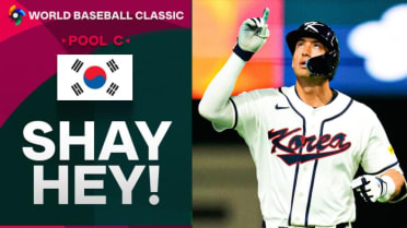 Shay Whitcomb's solo home run