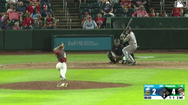 Demetrio Crisantes homers (5) on a fly ball to left field.