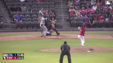 Yandel Ricardo doubles (12) on a ground ball to left fielder Juan Sierra. Henry Ramos scores. Josi Novas to 3rd.