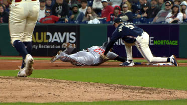 Tanner Bibee picks off Royce Lewis after challenge
