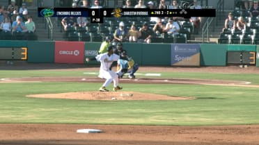 Jose Urbina fans six 